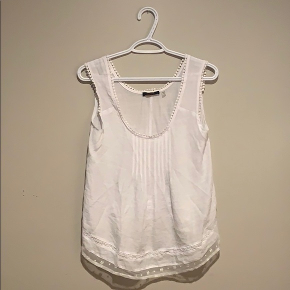 Dex White Boho Lace Tank - Women’s Size Small - Picture 2 of 6